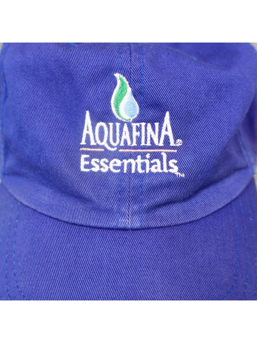 Aquafina Essentials Hat Men OSF Blue Strapback Cap Embroid